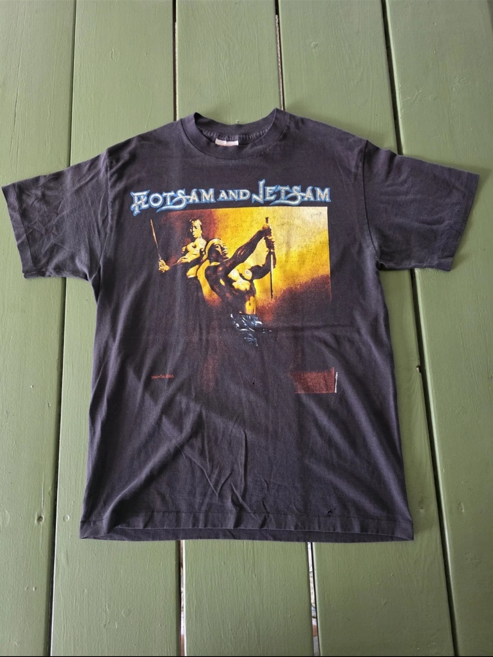 Vintage Flotsam and Jetsam No Place for Disgrace T Shirt Boris 88 Dbl side 90’s